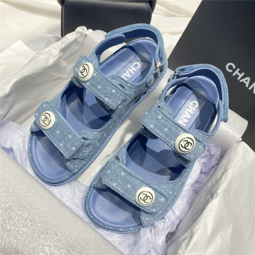 High Quality Luxury Chanel New Velcro Sandals – Style 57766