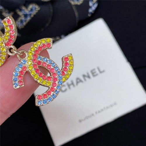 High Quality Luxury Chanel Spring Rainbow 3C Earrings product detail