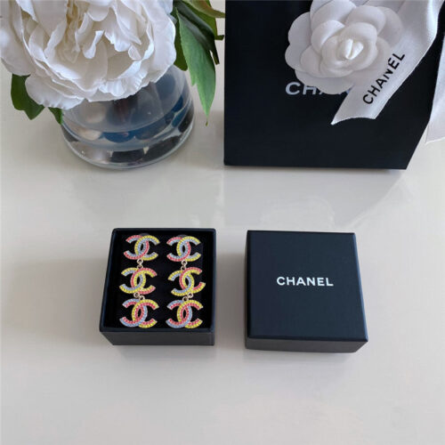 High Quality Luxury Chanel Spring Rainbow 3C Earrings product detail