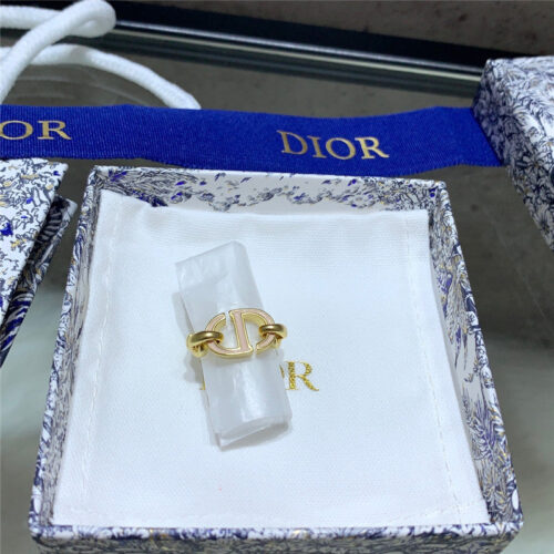 High Quality Luxury Dior Milk Tea Letter Ring product detail