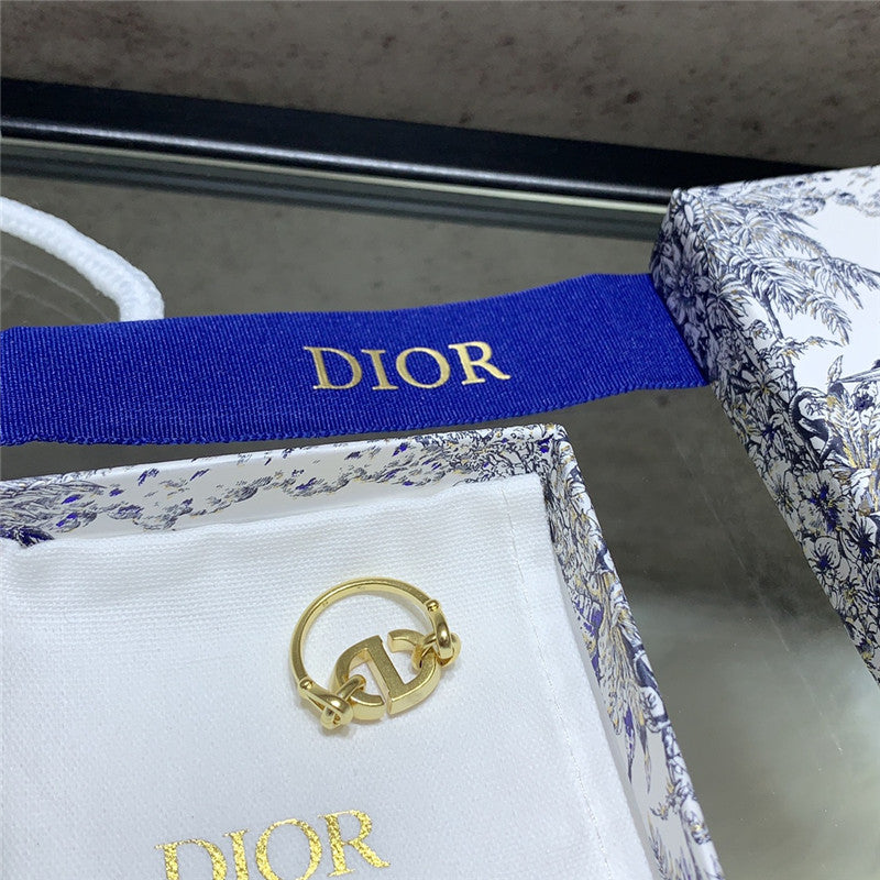 High Quality Luxury Dior Milk Tea Letter Ring product detail