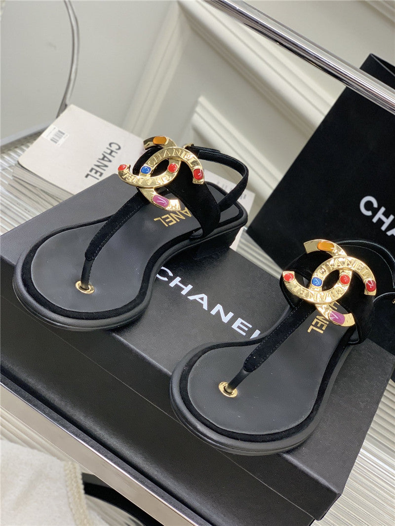 High Quality Luxury Chanel Double C Logo Sandals product detail