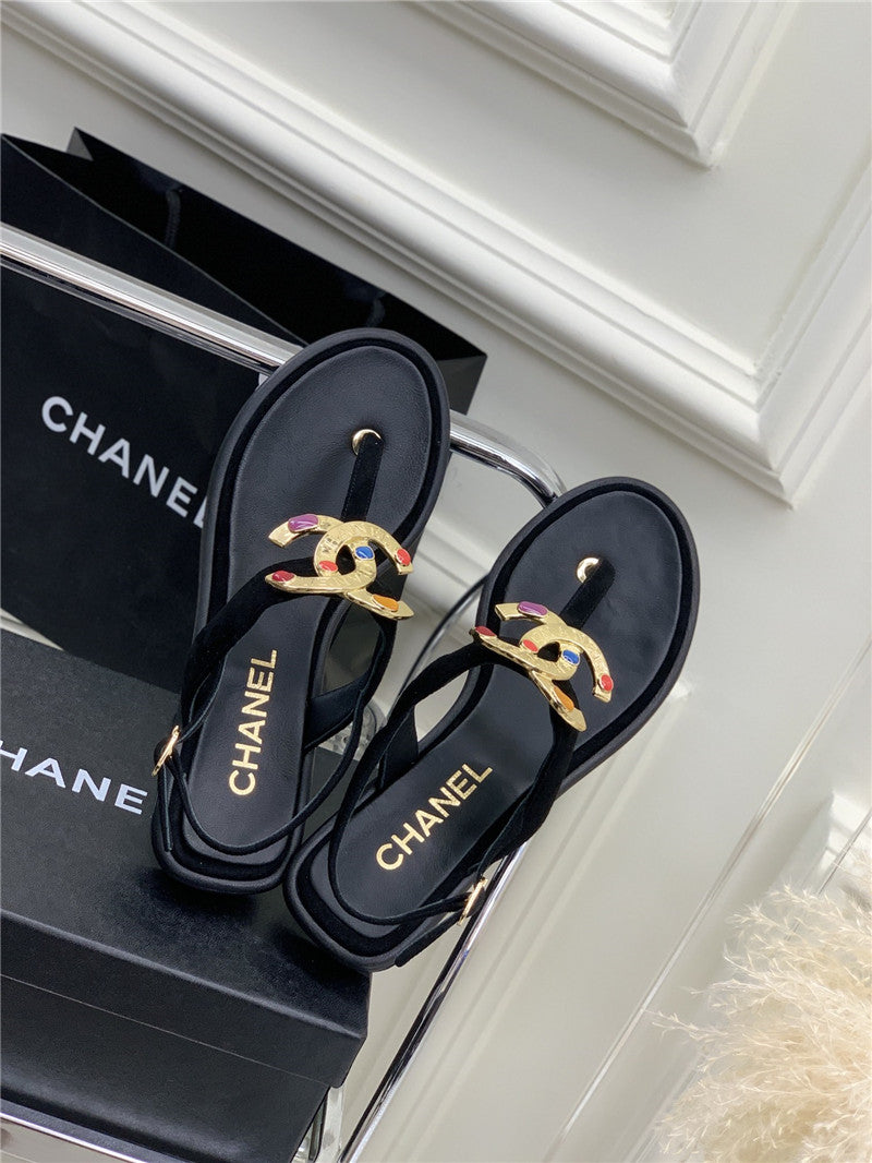 High Quality Luxury Chanel Double C Logo Sandals product detail