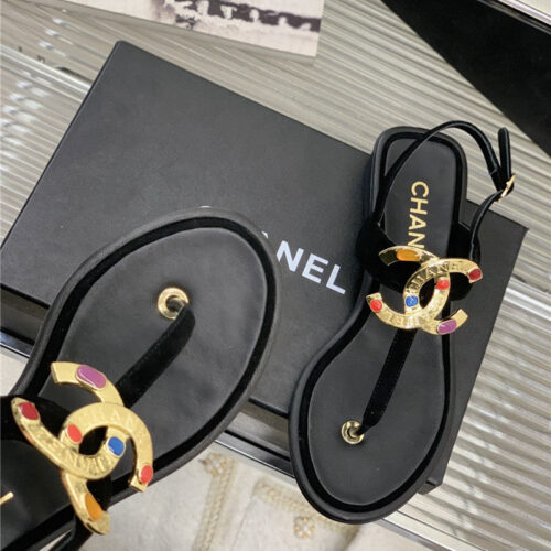 High Quality Luxury Chanel Double C Logo Sandals product detail