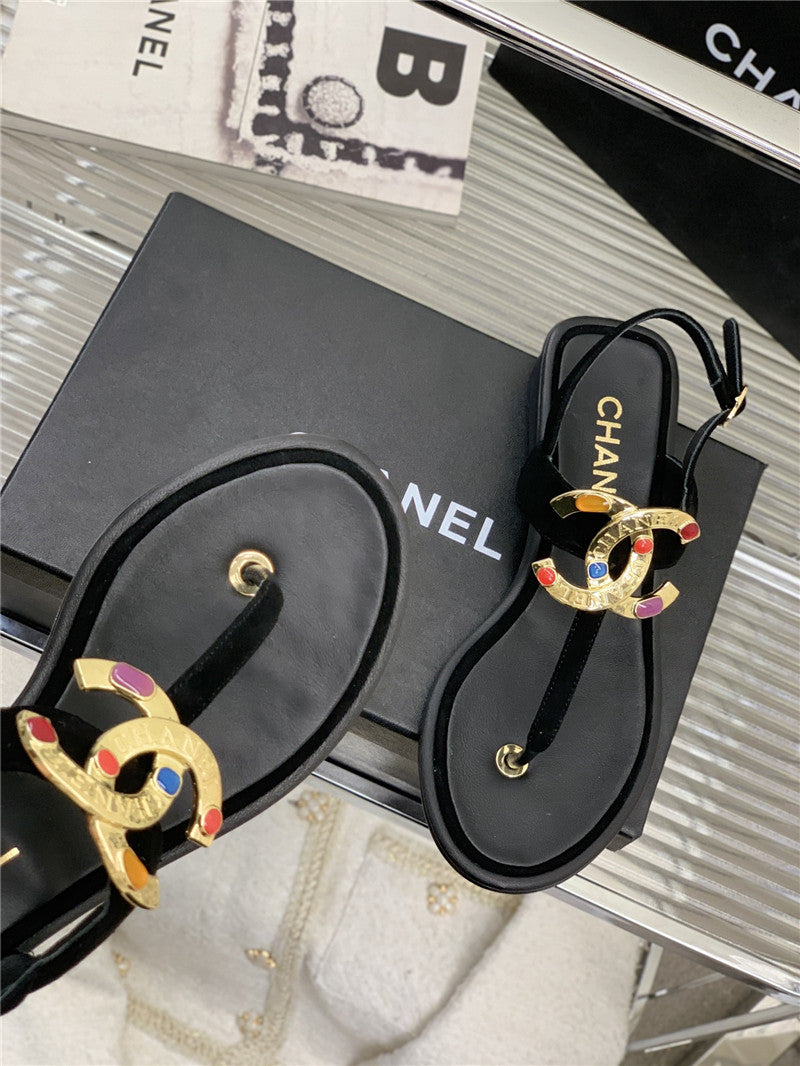 High Quality Luxury Chanel Double C Logo Sandals product detail