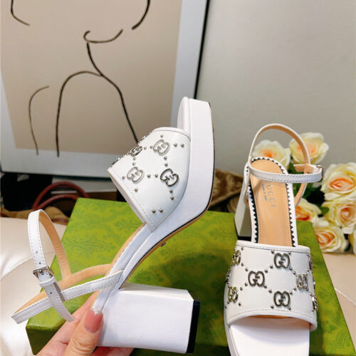 High Quality Luxury Gucci GG Buckle Platform High Heels product detail