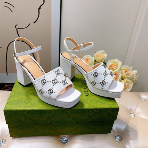 High Quality Luxury Gucci GG Buckle Platform High Heels