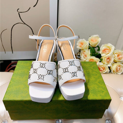 High Quality Luxury Gucci GG Buckle Platform High Heels alternate view