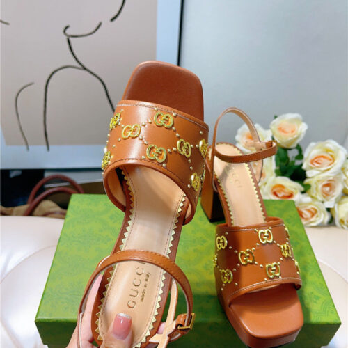 High Quality Luxury Gucci GG Buckle Platform High Heels – Style 02803 product detail