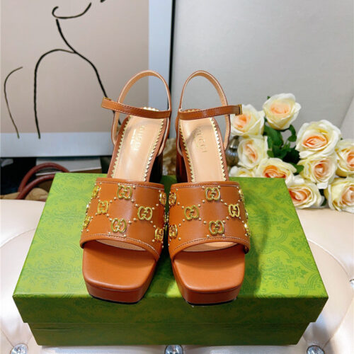 High Quality Luxury Gucci GG Buckle Platform High Heels – Style 02803 alternate view