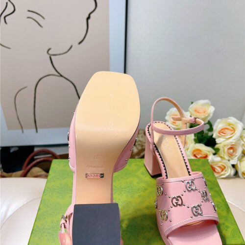 High Quality Luxury Gucci GG Buckle Platform High Heels – Style 70035 product detail