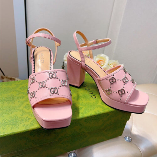 High Quality Luxury Gucci GG Buckle Platform High Heels – Style 70035 alternate view