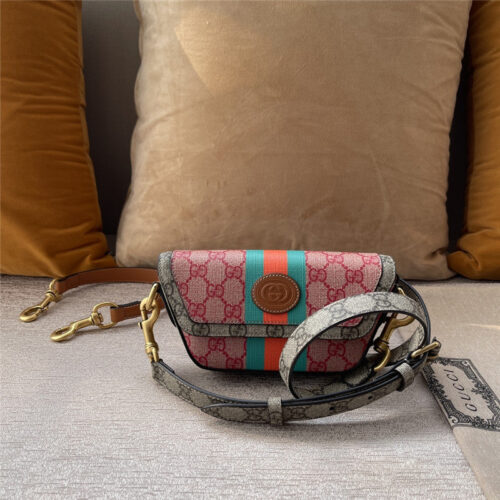 High Quality Luxury Gucci Colored Supreme Canvas Handle Messenger Bag alternate view