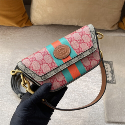 High Quality Luxury Gucci Colored Supreme Canvas Handle Messenger Bag product detail