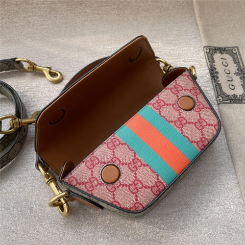 High Quality Luxury Gucci Colored Supreme Canvas Handle Messenger Bag product detail