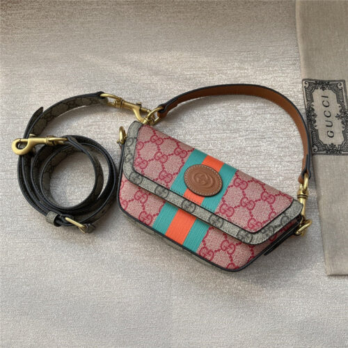 High Quality Luxury Gucci Colored Supreme Canvas Handle Messenger Bag product detail