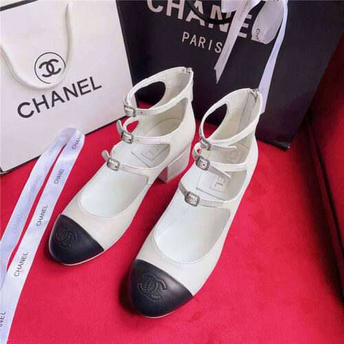 High Quality Luxury Chanel Classic Color Matching Elements Large Logo Shoes – Style 71462