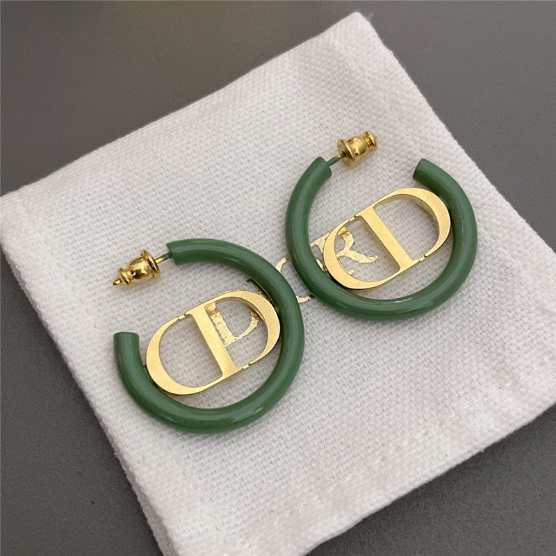 High Quality Luxury Dior Cd Logo Metal Stud Earrings product detail