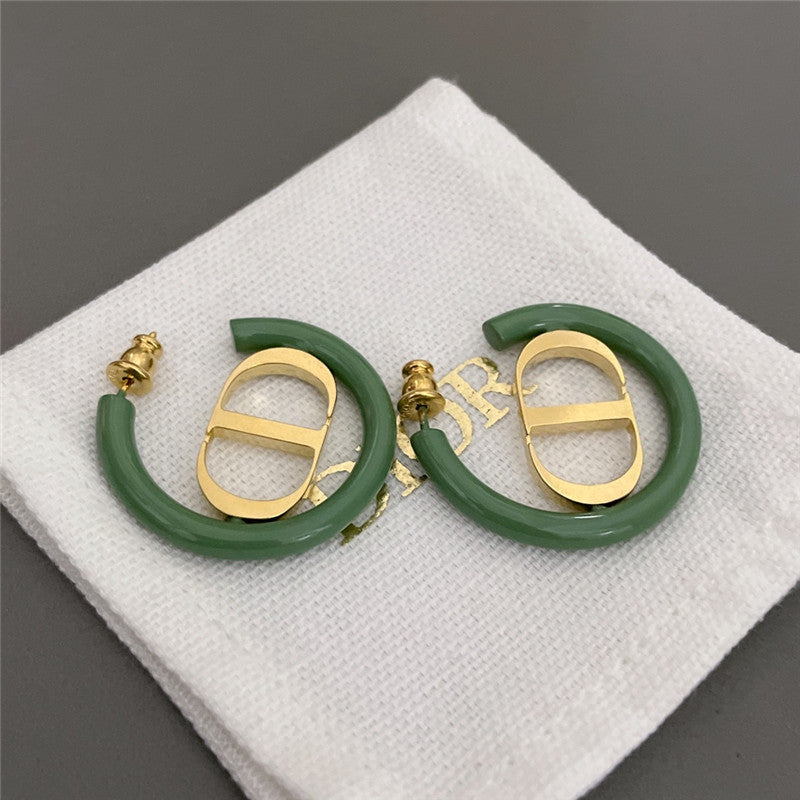 High Quality Luxury Dior Cd Logo Metal Stud Earrings product detail
