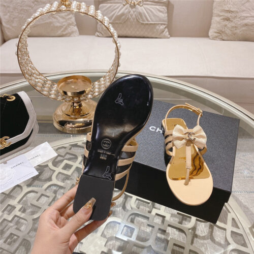 High Quality Luxury Chanel New Bow Series Sandals – Style 28134 product detail