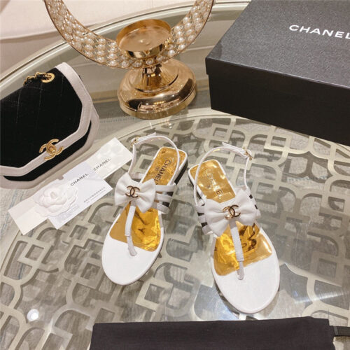 High Quality Luxury Chanel New Bow Series Sandals – Style 93670 product detail