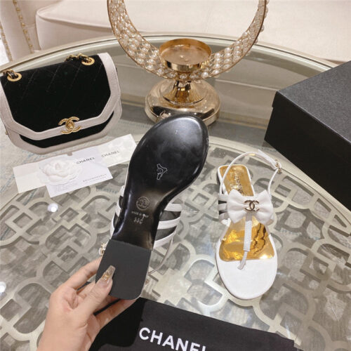 High Quality Luxury Chanel New Bow Series Sandals – Style 93670 product detail