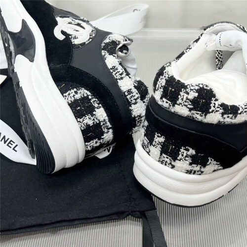 High Quality Luxury Chanel Plaid Wool Mosaic Sneakers product detail