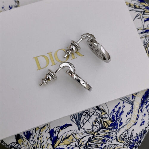 High Quality Luxury Dior Swarovski Crystal Decorative Earrings product detail