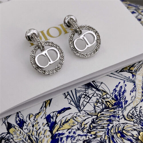 High Quality Luxury Dior Swarovski Crystal Decorative Earrings product detail