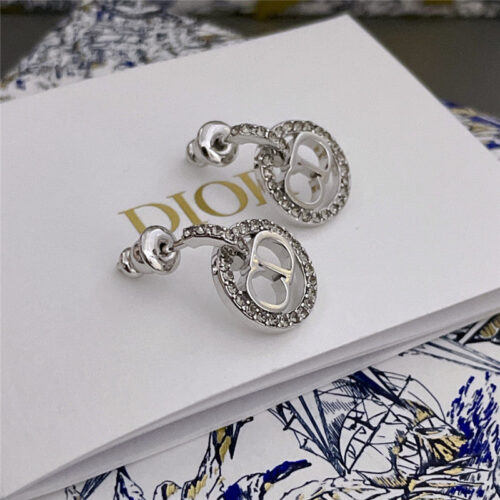 High Quality Luxury Dior Swarovski Crystal Decorative Earrings product detail