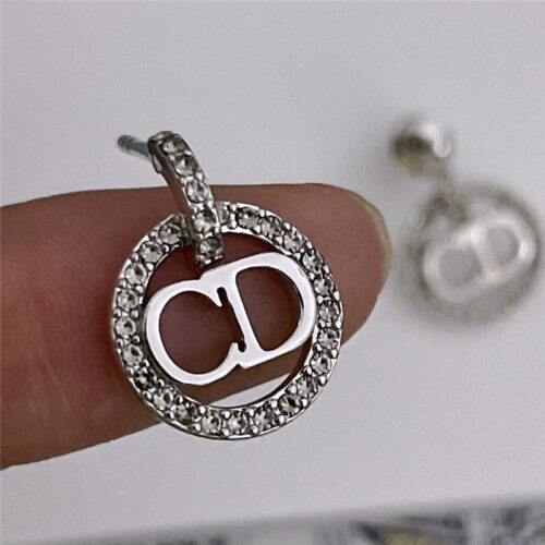 High Quality Luxury Dior Swarovski Crystal Decorative Earrings product detail