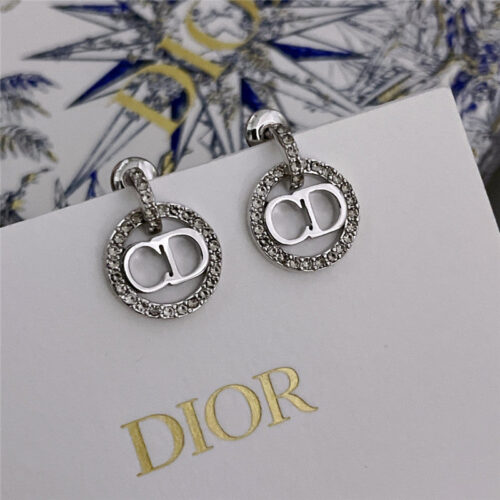 High Quality Luxury Dior Swarovski Crystal Decorative Earrings