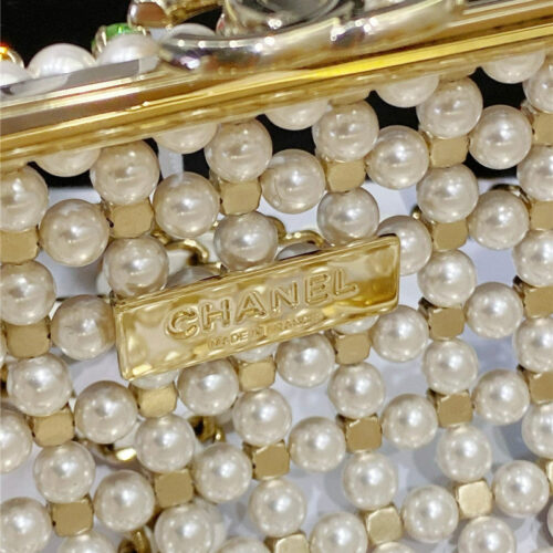 High Quality Luxury Chanel Glass Pearl Gem Evening Bag – Style 47708 product detail