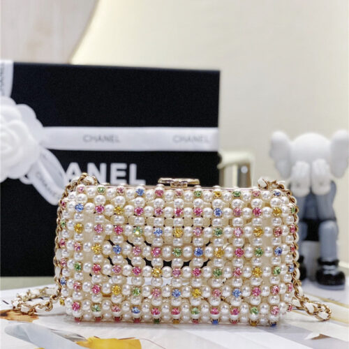 High Quality Luxury Chanel Glass Pearl Gem Evening Bag – Style 47708 alternate view
