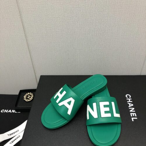 High Quality Luxury Chanel Color Matching Letter Leather Buckle Slippers – Style 41350 product detail