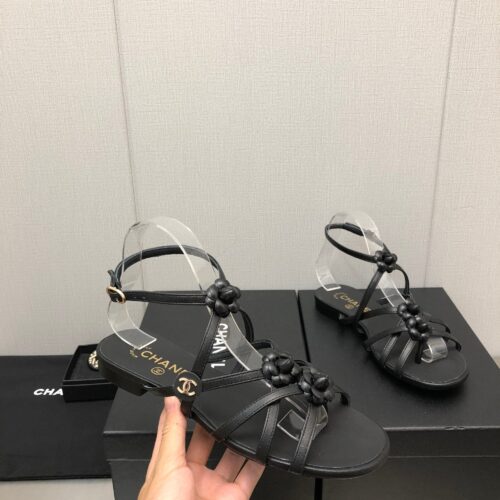 High Quality Luxury Chanel Classic Chain Accessories Flower Sandals – Style 49478 alternate view