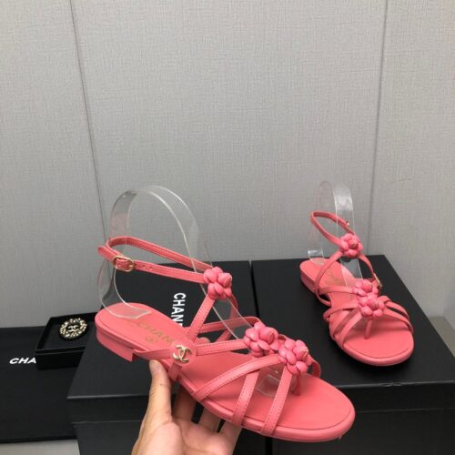 High Quality Luxury Chanel Classic Chain Accessories Flower Sandals – Style 52870 alternate view