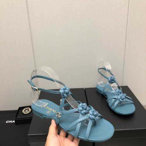 High Quality Luxury Chanel Classic Chain Accessories Flower Sandals – Style 61350 alternate view