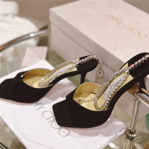 High Quality Luxury Jimmy Choo Rhinestone Chain Heels – Style 88599 product detail