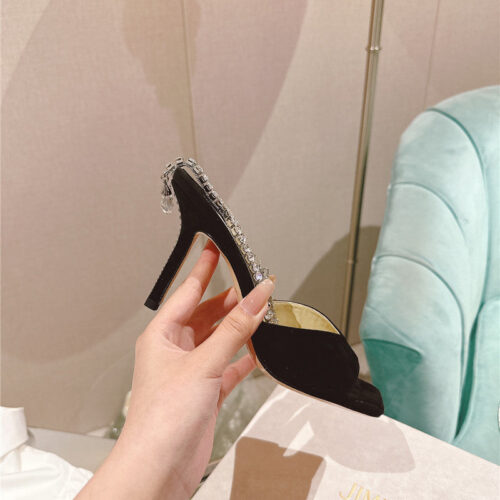 High Quality Luxury Jimmy Choo Rhinestone Chain Heels – Style 88599 product detail