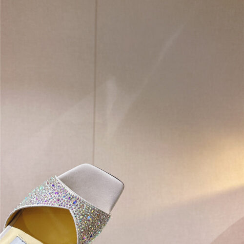 High Quality Luxury Jimmy Choo Rhinestone Chain Heels product detail