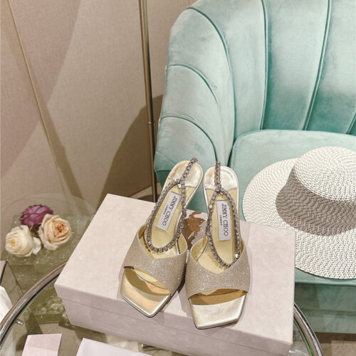High Quality Luxury Jimmy Choo Rhinestone Chain Heels – Style 60919 product detail