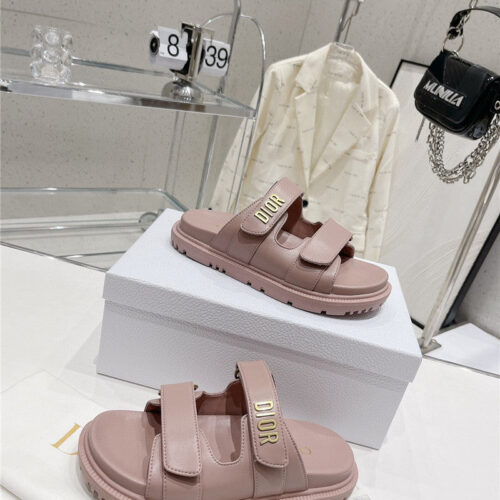 High Quality Luxury Dior New Color Velcro Sandals And Slippers