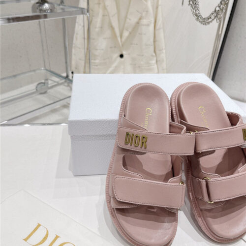High Quality Luxury Dior New Color Velcro Sandals And Slippers product detail