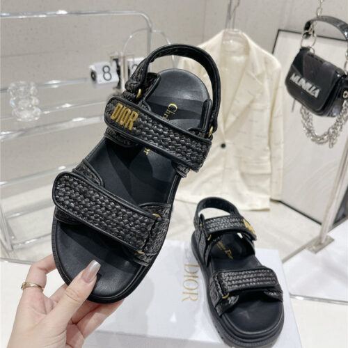 High Quality Luxury Dior New Color Velcro Sandals And Slippers – Style 24582 product detail