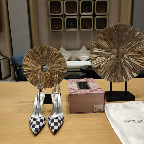 High Quality Luxury Jimmy Choo Crystal Chain Heeled Sandals – Style 14327 product detail