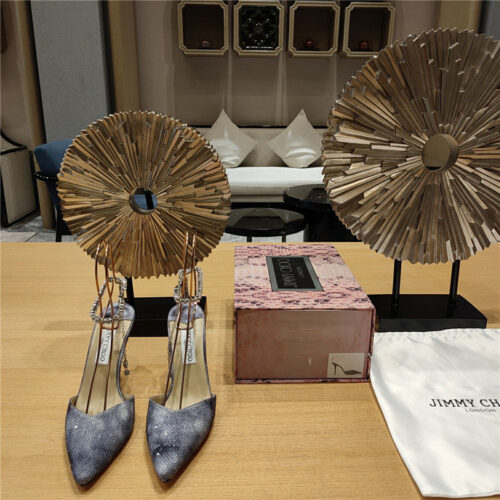 High Quality Luxury Jimmy Choo Crystal Chain Heeled Sandals – Style 88343 product detail