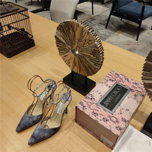 High Quality Luxury Jimmy Choo Crystal Chain Heeled Sandals – Style 88343 product detail