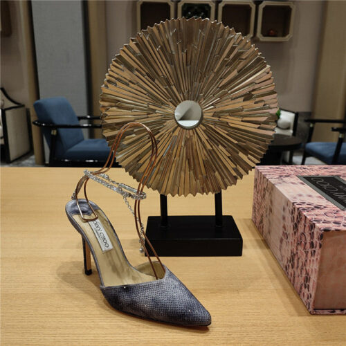 High Quality Luxury Jimmy Choo Crystal Chain Heeled Sandals – Style 88343 product detail