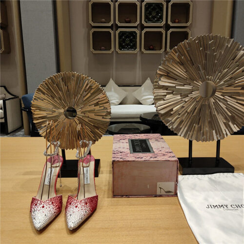 High Quality Luxury Jimmy Choo Crystal Chain Heeled Sandals product detail